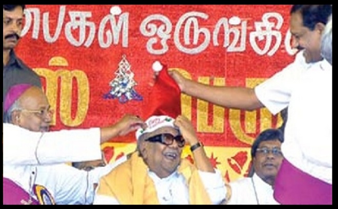 Dalit Christians - capping atheist Karu for quota support