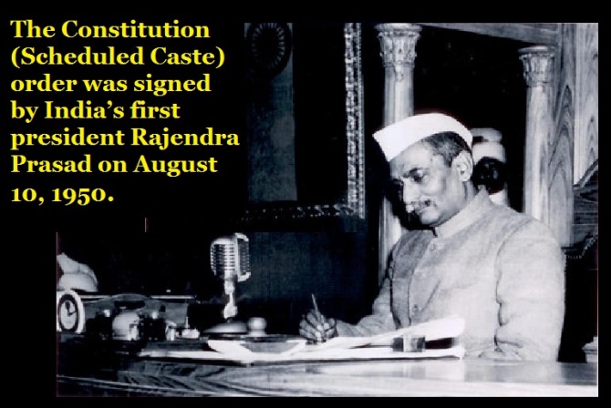 Dr Rajendra Prasad signed Indian Constitution on 10-08-1950