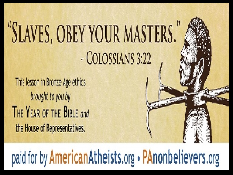 Biblical caste systen, racism - Colossians 3.22