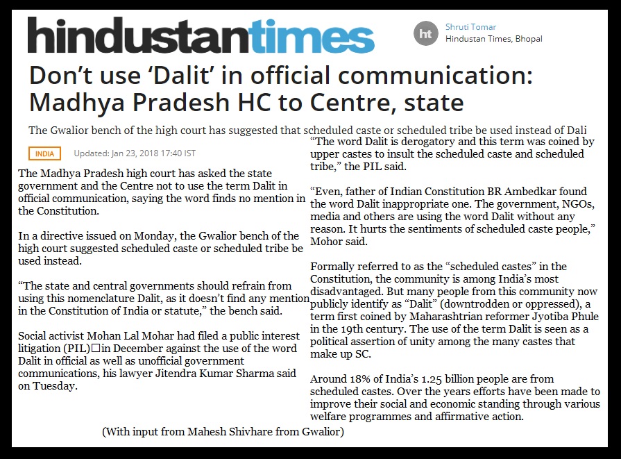 Dalit - not to be used - HT 23-01-2018